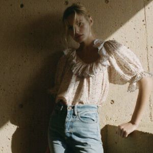 Down Samara top in Sunshine Meadow size small